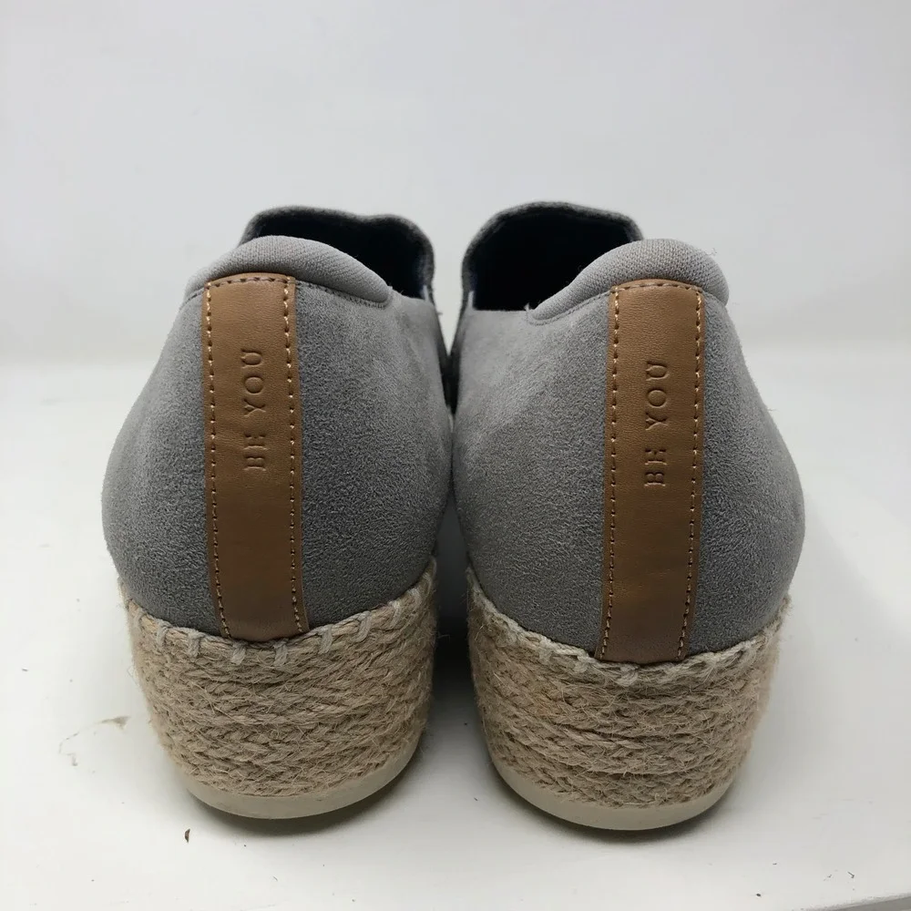 Dr. Scholls Frankley Wedge Sneaker Womens 9.5 Grey Perforated Espadrille Slip On